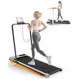 Laufbänder Klappbar - 4 in 1 Walking Pad mit 7% Steigung für Zuhause - 1-8 km/h - 2.5 ps Laufpad Gehband Lauf Laufbänder - Silber - Silber