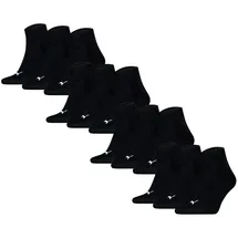 Puma Quarter Plain 12er Pack Schwarz 35-38