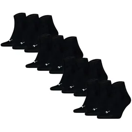 Puma Quarter Plain 12er Pack Schwarz 35-38
