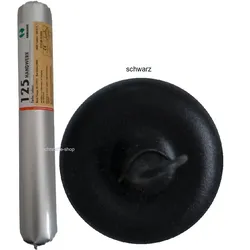 Ramsauer 125 Handwerk schwarz 1K Silikon Dichtstoff 600ml Folienbeutel