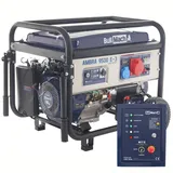 BullMach AMBRA 9500 E-3 - Benzin-Stromerzeuger auf Rädern mit AVR-System 7.5 kW - Dauerleistung 7 kW - 400V + ATS