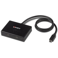 Lindy 43329 2 Port USB-C® USB 3.2 Gen 1 Typ C, Dockingstation - USB Hub Schwarz