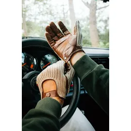 Roeckl LE MANS AUTOFAHRER Handschuhe Braun 9,5