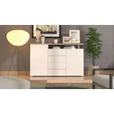 INOSIGN Aterno Kommode 154 x 94 x 40 cm Weiß / Natur