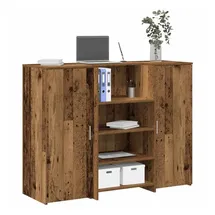vidaXL Empfangstheke Altholz-Optik 135x50x103,5 cm Holzwerkstoff