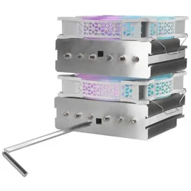 Mars Gaming MCPU-XT Weiß, CPU Kühlkörper, Dual Tower Kühlung, 6 HCT Heatpipes, TDP 300W, 2 ARGB PWM 12cm Lüfter