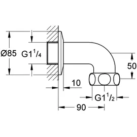 Grohe Abgangsbogen 1 1/4"
