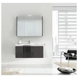 Badmöbel-Set ENOVI Serie MBH, anthrazit Hochglanz - 93 232 22