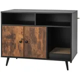 Costway Katzenschrank, mit Kratzunterlage, & Türen Katzenklo