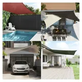 vidaXL Sonnensegel 160 g/m2 Weiß 5x5x6 m HDPE