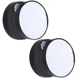 GERUI 2 pcs 30x facher Vergrößerungsspiegel mit 2 Saugnäpfen, 8.6cm Vergrößerungsspiegel,Reisespiegel für Make-up,tragbarer Vergrößerungsspiegel, als Reise-Vergrößerungsspiegel