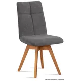 58 aufm Kessel Esszimmerstuhl Dorea Mikrofaser Grau 2er Set