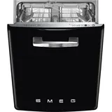 Smeg STFABBL3 Retro-Geschirrspüler (unterbaufähig, 600 mm breit, Schwarz)