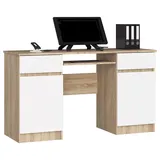 akord furniture factory IP0PBIUDABBIA004 Computertisch Weiß Eichenfarben