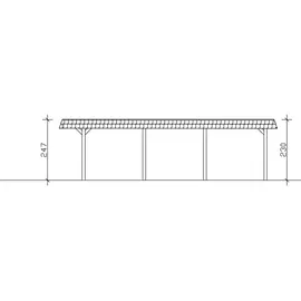 SKANHOLZ Wendland 4,09 x 8,70 m schiefergrau mit EPDM-Dach und Pfostenanker