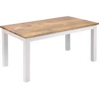 Index Living Esstisch 140x90cm 'Nizza' Mango weiß natur