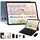 dghrti 2025 Tablet Android, 10 Zoll | 22 GB RAM + 128 GB ROM + TF 1 TB | UFS 2.1 Flash | 8-Core-Prozessor | 8000 mAh | WiFi 5G | BT5.0 | Widevine L1 mit 2-in-1-Tablet mit Tastatur und Maus–Grau