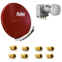 Fuba DAA 850 R Satellitenantenne 85cm Aluminium Rot DEK