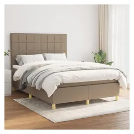 vidaXL Boxspringbett 140 x 200 cm Taupe