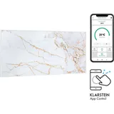 Klarstein Infrarotheizung mit Thermostat, 700W Elektroheizung, Smart Home Bild-Infrarotheizung zur Wandmontage, IR mit IoT/WiFi App-Control, Feucht... - Weiß