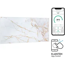 Klarstein Infrarotheizung mit Thermostat, 700W Elektroheizung, Smart Home Bild-Infrarotheizung zur Wandmontage, IR mit IoT/WiFi App-Control, Feucht... - Weiß
