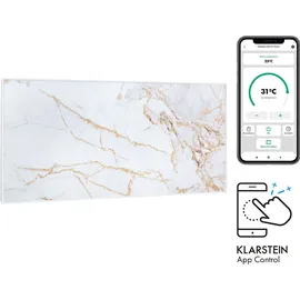 Klarstein Infrarotheizung mit Thermostat, 700W Elektroheizung, Smart Home Bild-Infrarotheizung zur Wandmontage, IR mit IoT/WiFi App-Control, Feucht... - Weiß