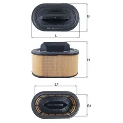 MAHLE Luftfilter  für MASERATI 670001545 LX 2966