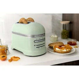 KitchenAid Paket 1, Toaster + Brötchenaufsatz Artisan 5KMT2204, Farbe:Pebbled Palm