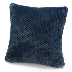 Kissen Damier blau 40x40 - Quadrat Polyester Amadeus 40x8 cm