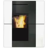 Edilkamin wasserführender Pelletofen | BLADE H 23 EVO | 22,8 kW | Keramik weiß