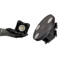 Brennenstuhl Akku LED Arbeitsstrahler SH 1000 MA (1000lm, IP54, Akku LED Arbeitsleuchte mit Magnet und Karabinerring, robustes Gehäuse), Schwarz, Grau & Magnethalter für Akku LED Arbeitsstrahler