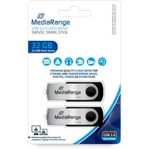 MediaRange USB-Stick USB 2.0 Flexi 2er-Pack