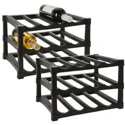 2x Weinregal Flaschenregal Weinschrank Regal Wein für 24 Flaschen 0240