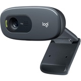 Logitech C270 Webcam, HD 720p, 60° Sichtfeld, Fester Fokus, Belichtungskorrektur, USB-Anschluss, Rauschunterdrückung, Universalhalterung, Für Skype, FaceTime, Hangouts, etc. - Schwarz