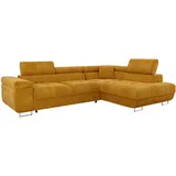 Mirjan24 Ecksofa Torezio, mit Bettkasten und Schlaffunktion, Moderne Schlafsofa (Farbe: Wave 05, Seite: Rechts) montierbar,Rechteckig, 274x203 cm, Wohnzimmer, Sofas & Couches, Wohnlandschaften, Ecksofas