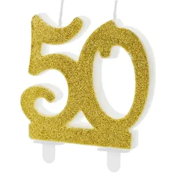 50. Geburtstag Kerze gold