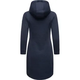 Ragwear Damen, Leichter Sweat Übergangsmantel lang windabweisend mit Kapuze Letti Long Navy Gr. M - M