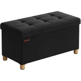 Songmics Sitzbank klappbar Schwarz 38 x 76 x 40 cm