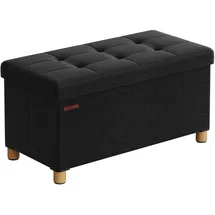 Songmics Sitzbank klappbar Schwarz 38 x 76 x 40 cm