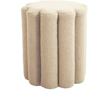 Svita Dahlia Hocker Pouf Teddyboucle modern Beige