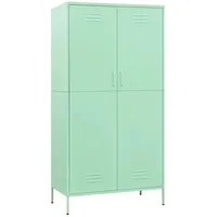 vidaXL Kleiderschrank Minzgrün 90x50x180 cm Stahl