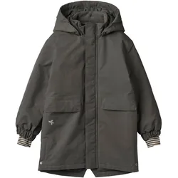 Parka WHEAT "Parka Jello Tech", Jungen, Gr. 98, grau (raven), Web, Obermaterial: 100% Nylon, casual, Langarm, Jacken, wasserdicht, atmungsaktiv und leicht wattiert