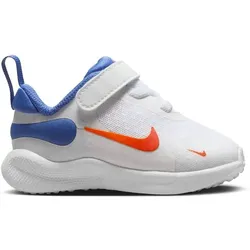 NIKE Kinder Laufschuhe REVOLUTION 7 (TDV), WHITE/TEAM ORANGE-ASTRONOMY BLUE, 22
