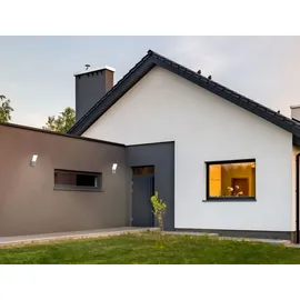 sebson LED Aussenleuchte Bewegungsmelder 15W 900lm kaltweiß 5800K schwenkbar IP65, Außenwandleuchte Sensor 9m / Grau/Weiß