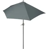 Sonnenschirm Halbrund Lorca, Halbschirm Balkonschirm, Uv 50+ Polyester/alu 3kg 270cm Anthrazit Ohne Ständer