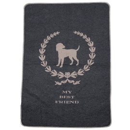 David Fussenegger Textil 67469079 Hunde-/Katzenwurfdecke Hund Baumwolle Grau