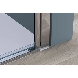 Bernstein Nischendusche Bernstein NT218 Doppelpendeltüren Nano Echtglas 96x195 cm Profil Chrom