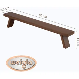 Weigla - Schwibbogenbank aus dem Erzgebirge I Braun (L/H/T):80,0cmx11,0cmx7,5cm NEU Unterstellbank Blumenbank