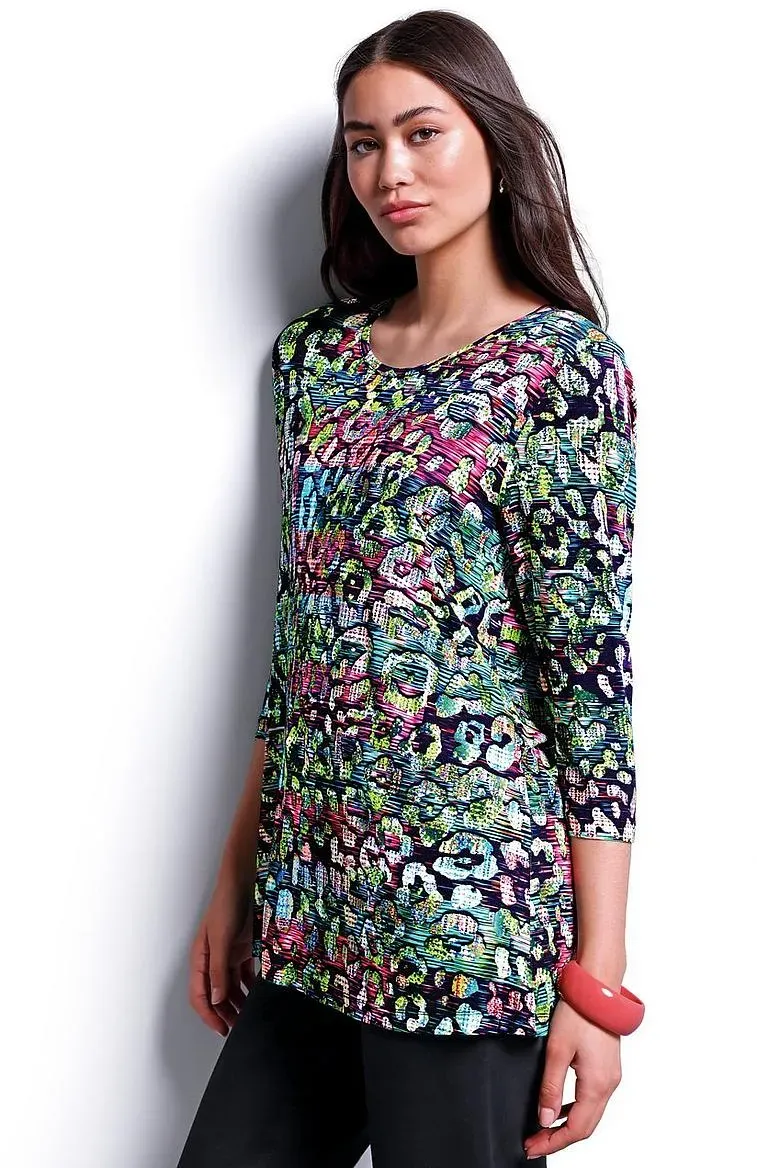 Rundhals-Shirt 3/4-Arm Anna Aura mehrfarbig, 44