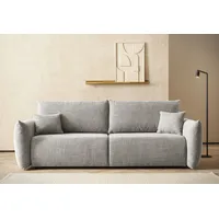 3-Sitzer INOSIGN "MAVAS Schlafsofa mit Bettkasten", beige (cement), B:240cm H:88cm T:108cm, Sofas, ca.240/108cm (Liegefläche 212/145 cm), Cord, Chenille, Struktur